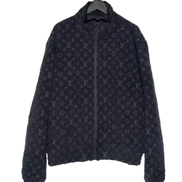 Louis Vuitton Navy Blue Monogram Bouclette Zipped Blouson Jacket - Picture 1 of 13
